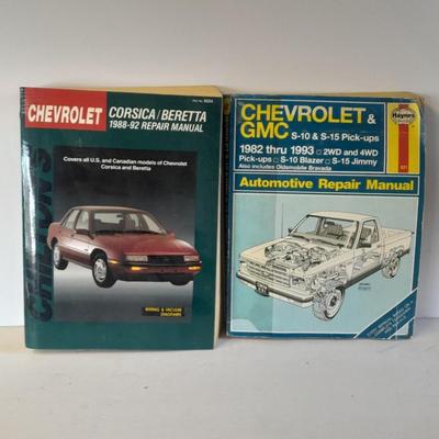 Two Auto Mechanic repair books Chevrolet Corsica / Baretta Chevrolet GMC S-10