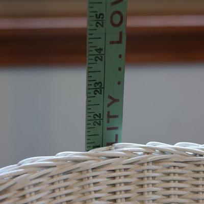 Childâ€™s White Wicker Rocking Chair