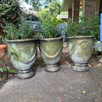 Cement Plant Pots (3)