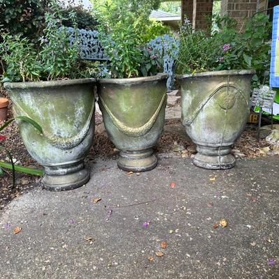 Cement Plant Pots (3)