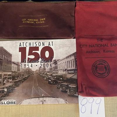 Atchison 150 years and Bank Bags