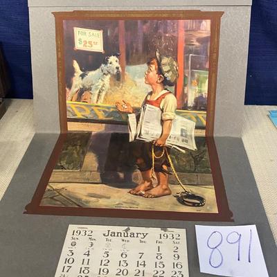 Beautiful 1932 Exchange Bank of Atchison Calender