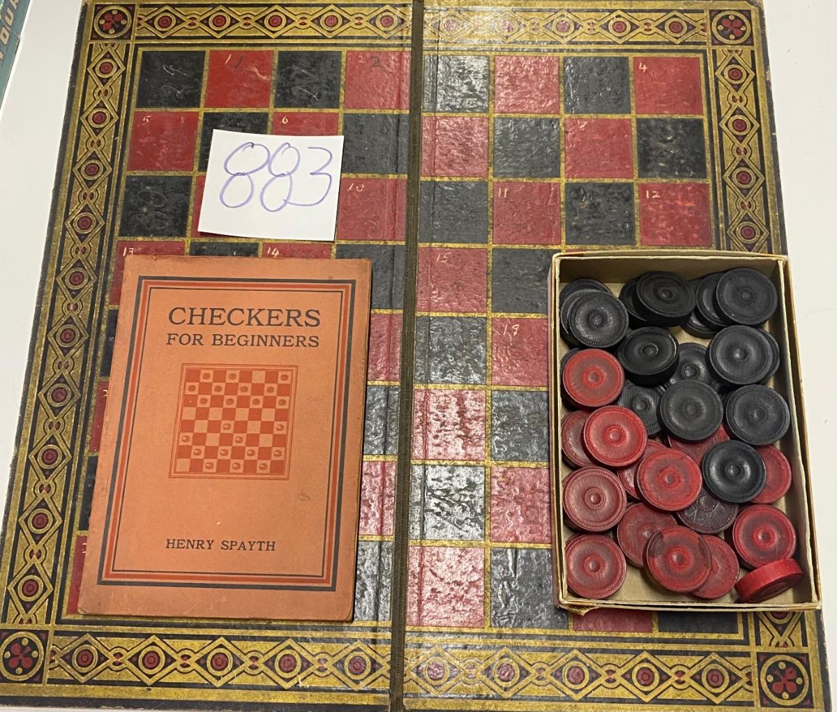 Vintage Checker Game and Book | EstateSales.org