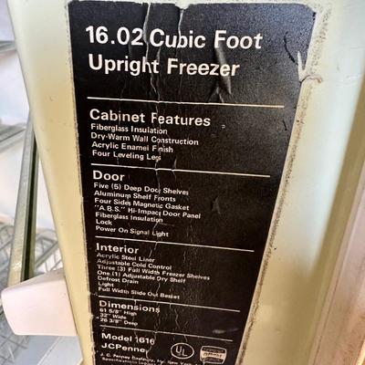 JCPenny Stand up Freezer