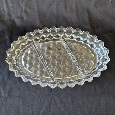 Fostoria American Glass - Double Divided Bowl