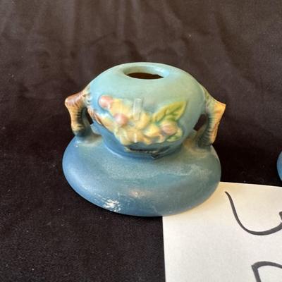 Roseville Pottery Apple Blossom Candle Holders