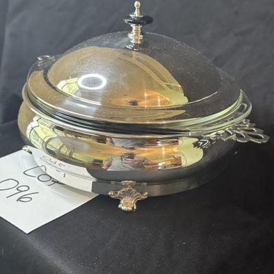 Crescent Silver Plated  Covered Vegetable Dish