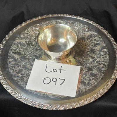 WM Rogers Silver Plated Serving Platter