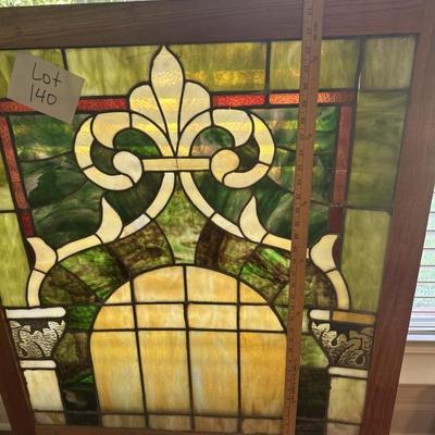 Large Stained Glass Window - Needs Repair but glass not broken.