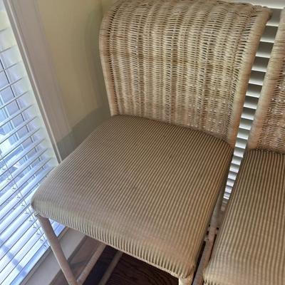 Set of Wicker Bar Stools - Need Recovering