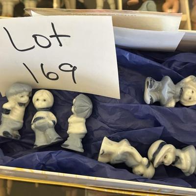Lot of White and Blue Porcelain Dolls