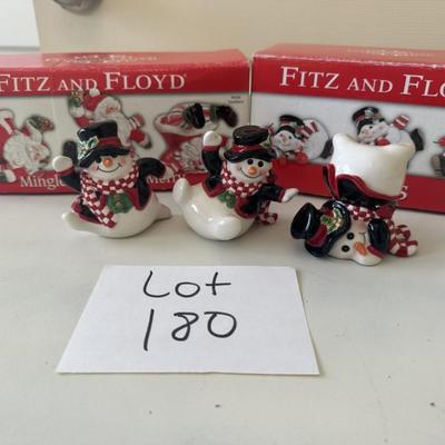 Fitz and Floyd Christmas Tumblers 2 boxes