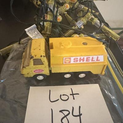 Vintage Tonka Shell Oil Truck with Shell String Lights