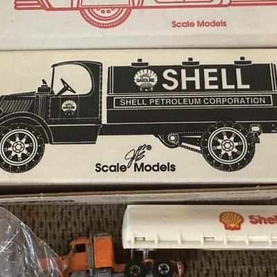 Lot of Vintage Shell Oil Collectible Trucks