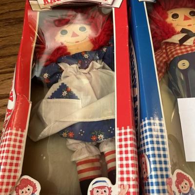 Raggedy Ann and Andy Dolls - New in Boxes