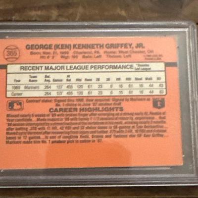 1990 Donruss Ken Griffey K Error