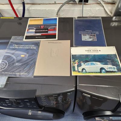 Lot of Vintage Honda Volvo Cars Brochures