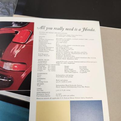 Lot of Vintage Honda Volvo Cars Brochures