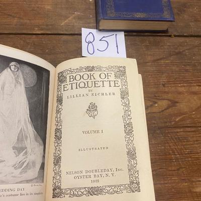 Vintage Etiquette Books