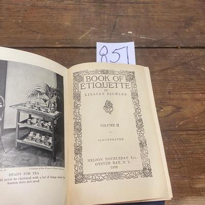Vintage Etiquette Books