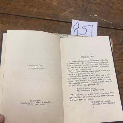 Vintage Etiquette Books