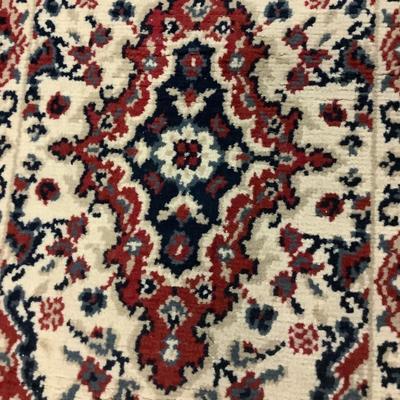 Kirman Lambswool rug 100% Olefin 20" x 42" , Arak, jute and polyester backing