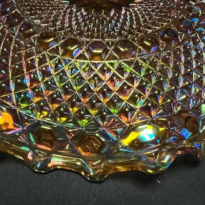 Amber & Pink Colored & Carnival Glass Dishes (M-RG)