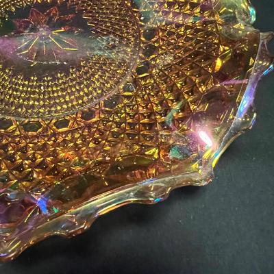 Amber & Pink Colored & Carnival Glass Dishes (M-RG)