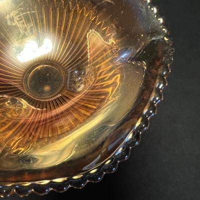 Amber & Pink Colored & Carnival Glass Dishes (M-RG)