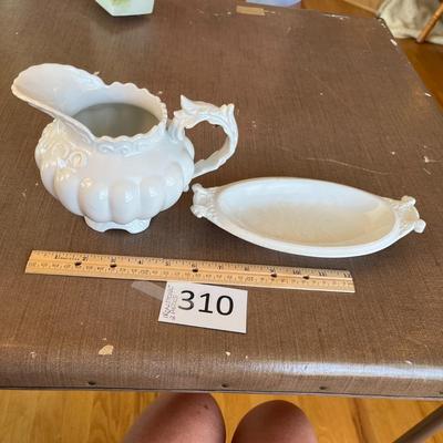 Ironstone Pitcher & Tray