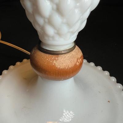 Hobnail Milk Glass Lamp, Vases & Dishes (M-RG)