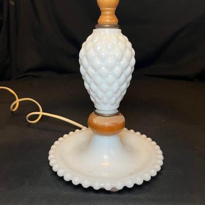 Hobnail Milk Glass Lamp, Vases & Dishes (M-RG)