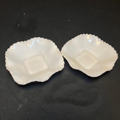 Hobnail Milk Glass Lamp, Vases & Dishes (M-RG)