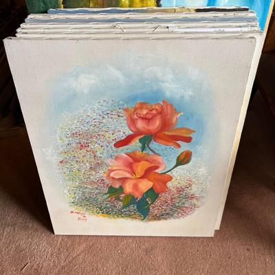 Thirty Wood Framed Canvases (M-RG)