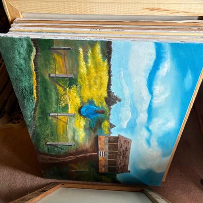 Thirty Wood Framed Canvases (M-RG)