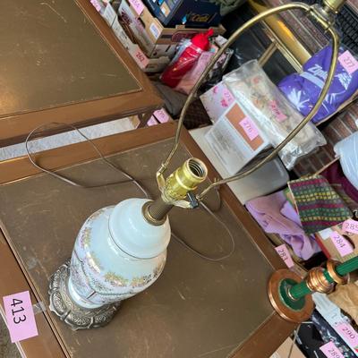 Gilded MOP lamp