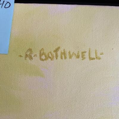 Signed Floral Oil Painting