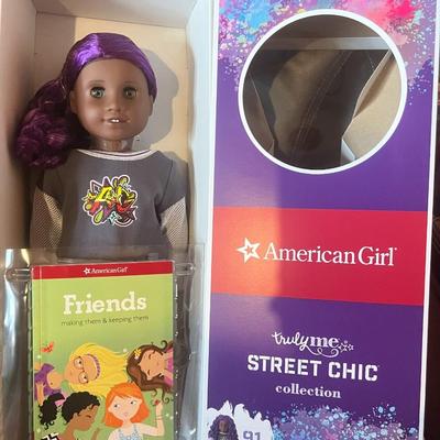 American Girl Doll Street Chic 91 African American Doll Purple Hair