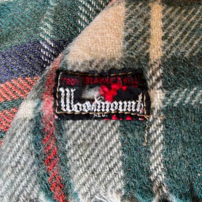 Plaid wool scarf