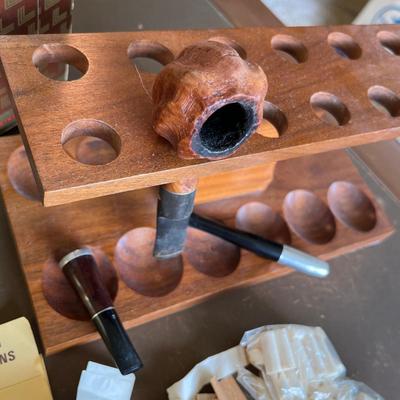 Lot of Pipes & tobacco items