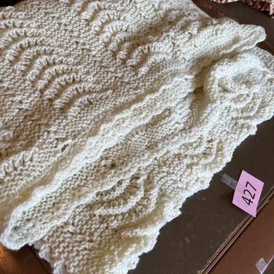 White afghan Crochet