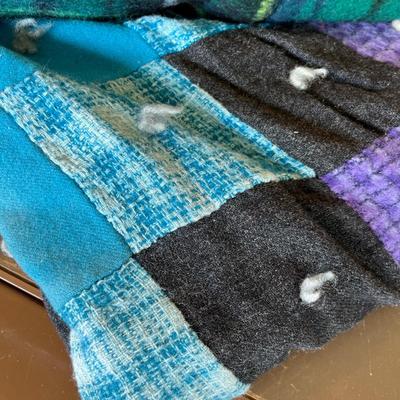 Quilted throw & Plaid throw