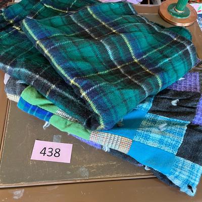 Quilted throw & Plaid throw