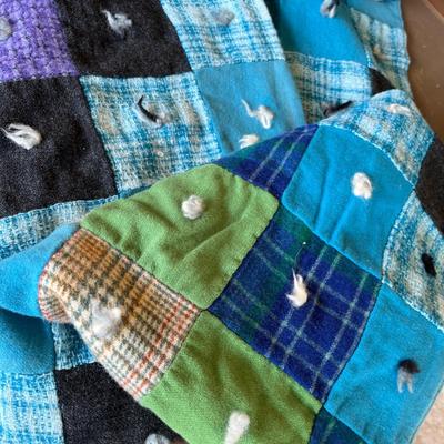 Quilted throw & Plaid throw