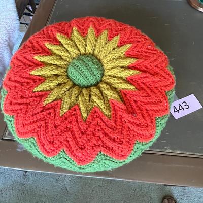 Great Vintage Crochet Pillow