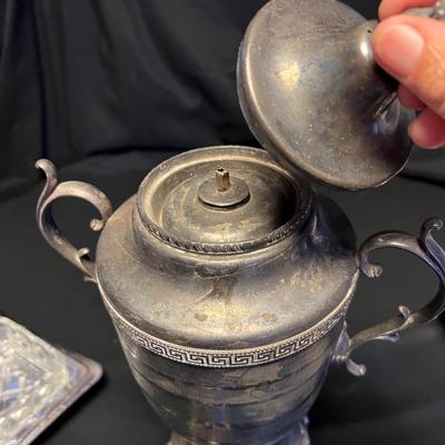 Silver Tea Urn & More Fine Dining Tableware (M-RG)