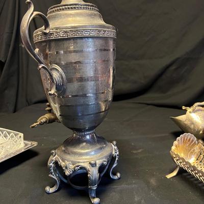 Silver Tea Urn & More Fine Dining Tableware (M-RG)