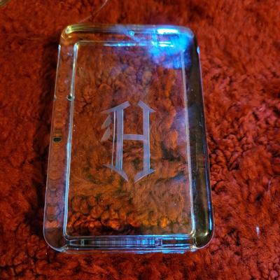 Monogrammed â€˜Hâ€™ Glasses, Coasters & Pitcher (M-RG)