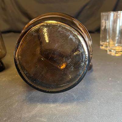 Monogrammed â€˜Hâ€™ Glasses, Coasters & Pitcher (M-RG)