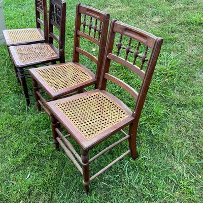 Cane Seat Wood Chairs (OB1-RG)